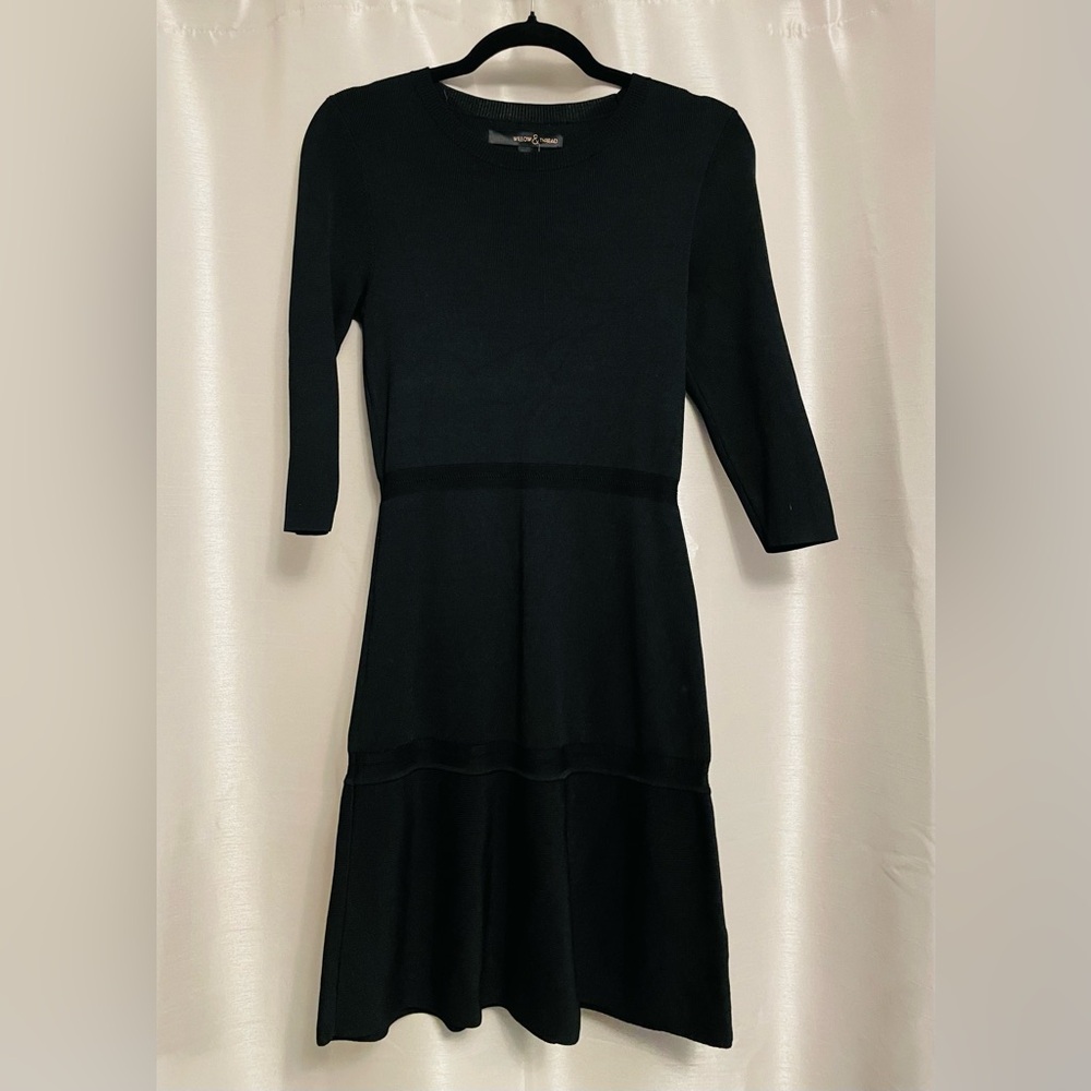 Chic Black 3/4 Sleeve Dress